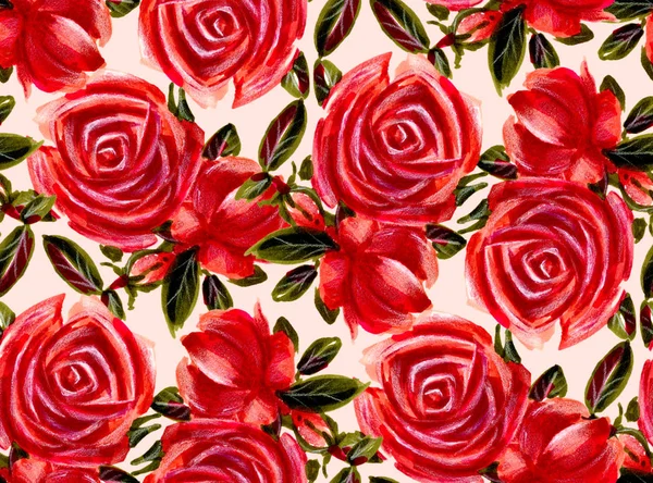 Modèle de roses aquarelle — Photo