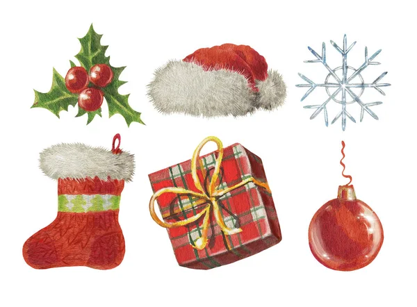 Christmas decorative elements set — Stock Photo, Image