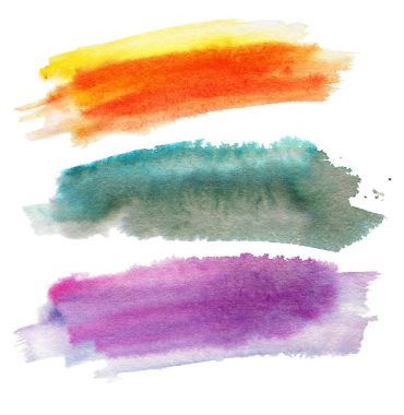 Üç sulu boya lekeleri