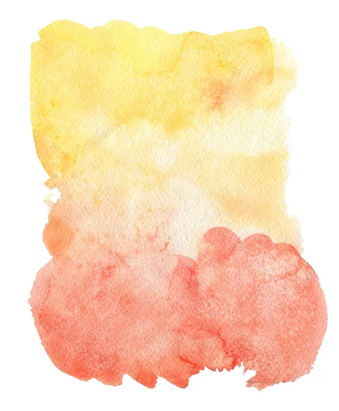 Yellow and orange watercolor spot — Stock Photo, Image