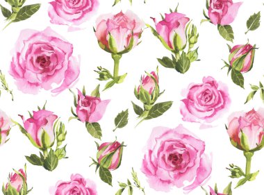 Suluboya gül deseni 