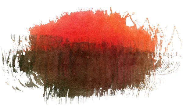 Tache aquarelle rouge et marron — Photo