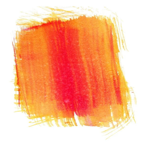 Mancha de acuarela naranja y roja — Foto de Stock
