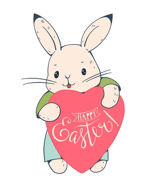 Easter card with Bunny — Stock Vector
