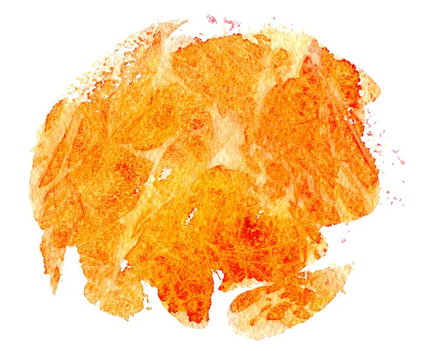 Arancione macchia acquerello — Foto Stock