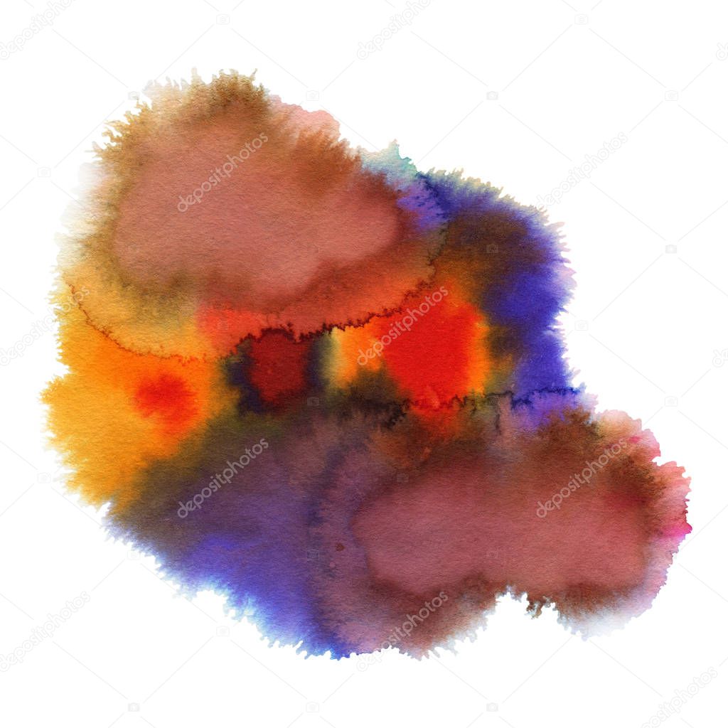 Multicolor watercolor spot