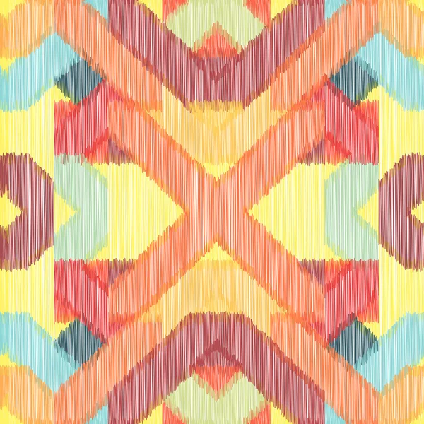 Seamless Ikat Pattern — Stock Vector