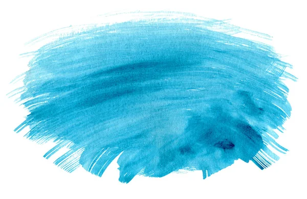 Синій аквареллю пляма — стокове фото