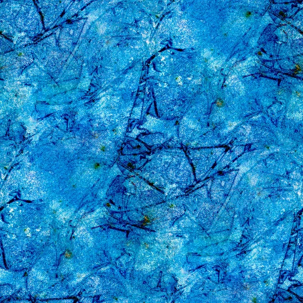Padrão Sem Costura Abstrato Com Manchas Aquarela Azuis Ilustração Desenhada — Fotografia de Stock