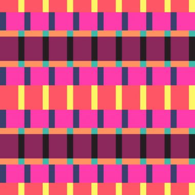 Kare ile kesintisiz geometrik desen. Vektör çizim.