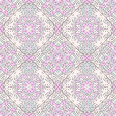 Eski usul arabesk ile kusursuz desen. Vektör illüstrasyonu.