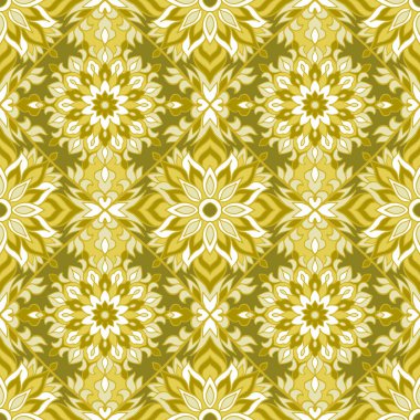 Eski usul arabesk ile kusursuz desen. Vektör illüstrasyonu.