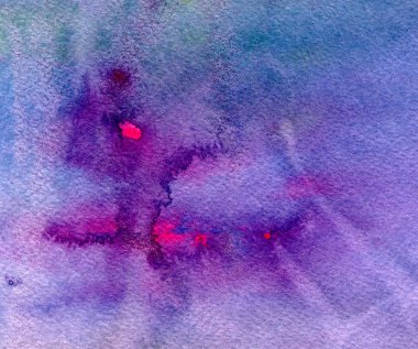 Koyu mor suluboya arka plan. Resimde çizilmiş.