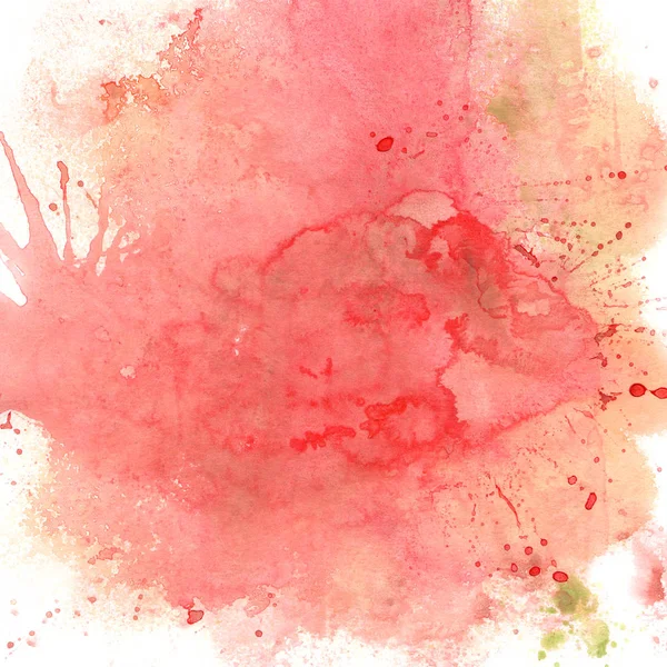 Rosa Und Rot Aquarell Hintergrund Handgezeichnete Illustration — Stockfoto