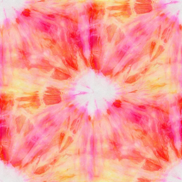 Seamless Tie Dye Pattern Pink Yellow Color White Silk Hand — Stock Photo, Image