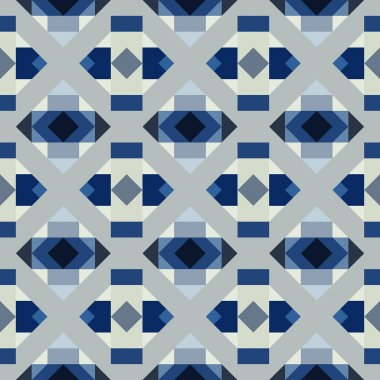 Kare ve üçgen kesintisiz geometrik desen. Vektör çizim.