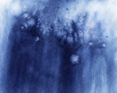 Blurred watercolor background of Indigo color.  Hand-drawn illustration. clipart