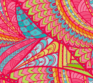 Doodle tarzı soyut seamless modeli. Vektör çizim 