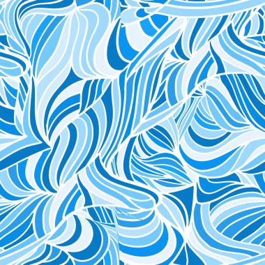 Doodle tarzında hatları olan kusursuz bir desen. Vektör illüstrasyonu