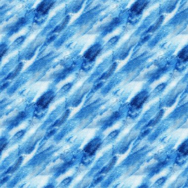 Beyaz ipeğin üzerindeki çivit rengi kusursuz kravat boyası deseni. El boyası kumaşlar - nodüler batik. Shibori boyaması.. 