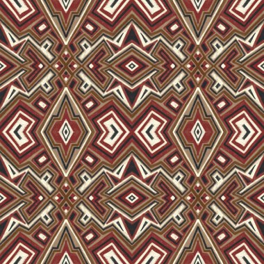 Modelleştirilmiş etnik kalıplı kusursuz bir model. El çizimi illüstrasyon.