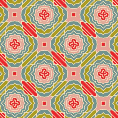 Basit geometrik çizimi olan kusursuz bir model. Retro tarzda. Vektör illüstrasyonu  