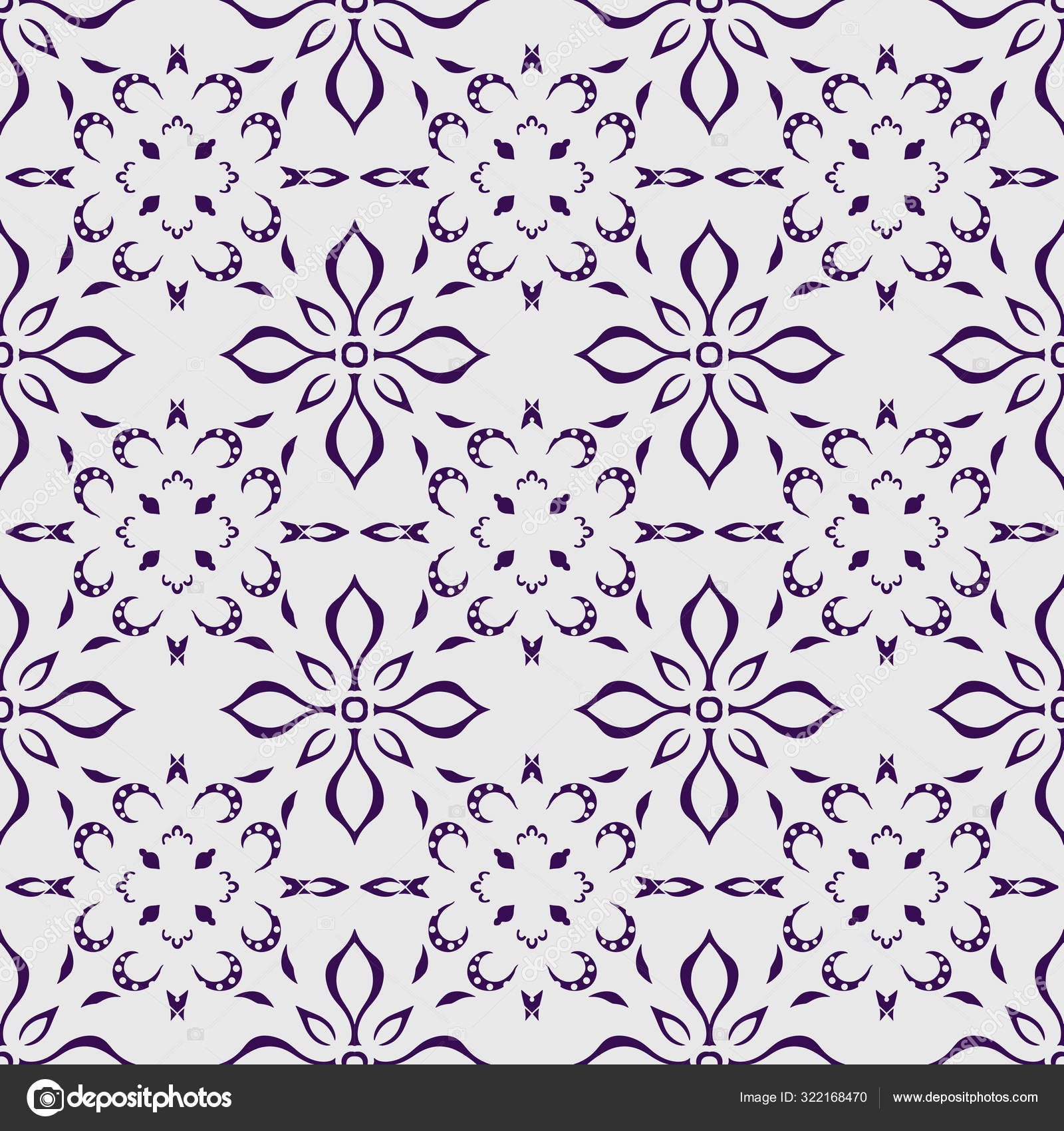 Nahtloses Muster Mit Arabesken Retro Stil Vektorillustration