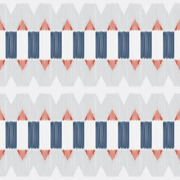 Padrão Ikat Sem Costura Fundo Abstrato Para Design Têxtil Papel — Vetor de Stock