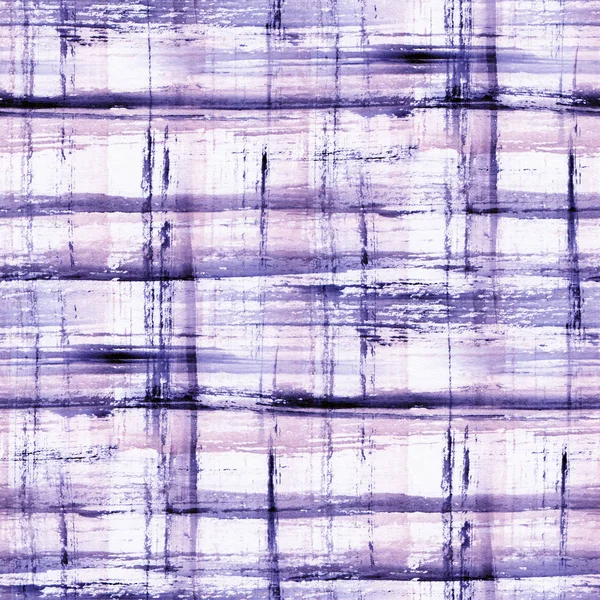 Tartan Tyg Textur Seamless Mönster Akvarell Illustration — Stockfoto