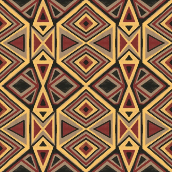 Seamless Pattern Stylized Ethnic Pattern Hand Drawn Illustration — Stock Photo, Image