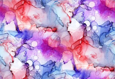 Light abstract background with transparent alcohol ink spots. Seamless pattern.   Hand-drawn illustration. clipart