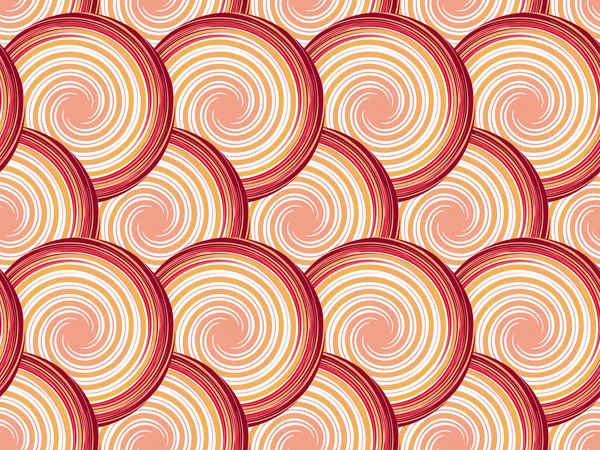 Patrón Sin Costura Abstracto Con Círculos Espirales Ilustración Vectorial — Vector de stock