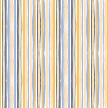 Dikey çizgileri sarı ve kırmızı renklerde kusursuz desen. El çizimi illüstrasyon.