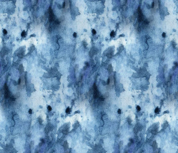 Naadloze Tie Dye Patroon Van Indigo Kleur Witte Zijde Handschilderstoffen — Stockfoto