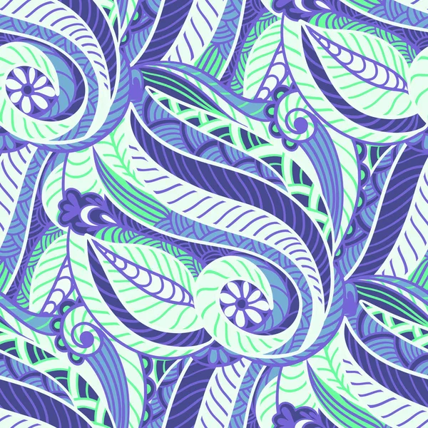 Naadloos Patroon Met Multicolor Paisley Print Vectorillustratie — Stockvector