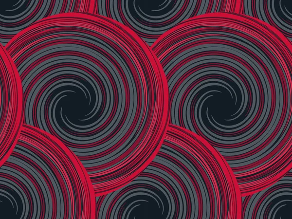 Modèle Abstrait Sans Couture Avec Des Cercles Des Spirales Illustration — Image vectorielle