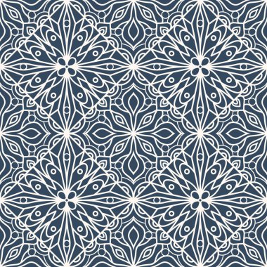 Siyah ve beyaz pürüzsüz desenli Arabesk 'ler eski usul. Vektör illüstrasyonu