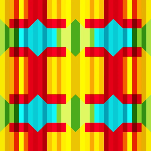 Nahtlose Geometrische Muster Von Quadraten Und Dreiecken Vektorillustration — Stockvektor