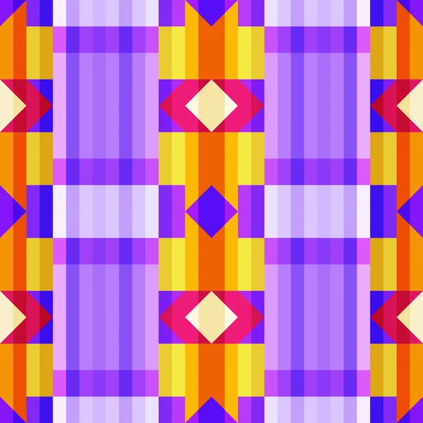 Nahtlose Geometrische Muster Von Quadraten Und Dreiecken Vektorillustration — Stockvektor