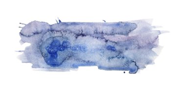 Beyaz arka planda izole edilmiş suluboya lekesi. El çizimi illüstrasyon. 