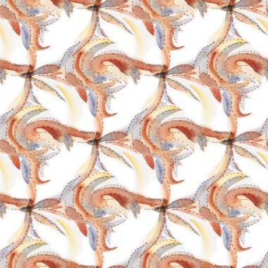 Karalama tarzında suluboya çizimli, soyut, pürüzsüz bir desen. El çizimi illüstrasyon. 