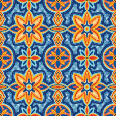 Eski usul arabesk ile kusursuz desen. El çizimi illüstrasyon. 