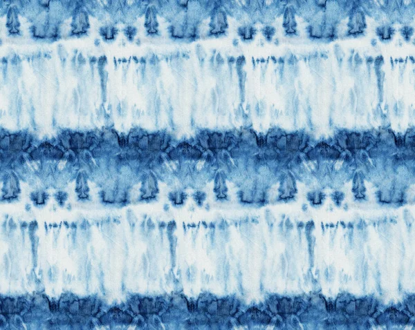 Seamless Tie Dye Pattern Indigo Color White Silk Hand Painting — Stock Photo, Image