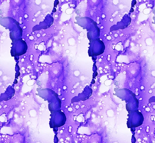 Light Abstract Background Transparent Alcohol Ink Spots Seamless Pattern Hand — Stock Photo, Image