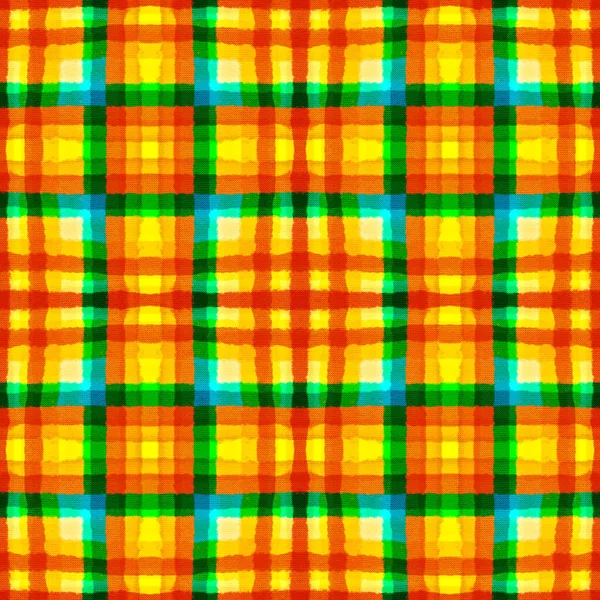 Tessuto Tartan Schema Senza Soluzione Continuità Disegno Con Matite Colorate — Foto Stock