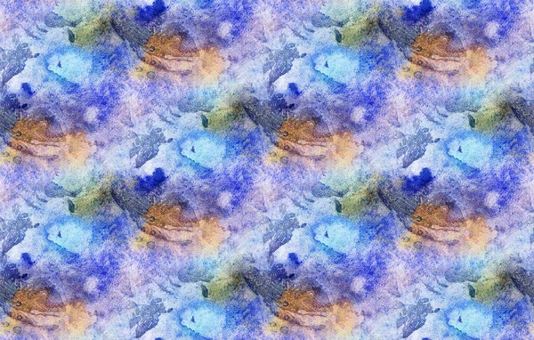 Abstract Naadloos Patroon Met Aquarelvlekken Handgetekende Illustratie — Stockfoto