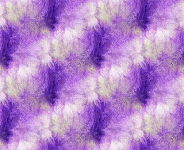 Безшовний Візерунок Краватки Фарби Фіолетового Кольору Білому Шовку Тканини Малювання — стокове фото