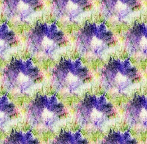 Modello Senza Cuciture Tie Dye Colore Viola Seta Bianca Tessuti — Foto Stock