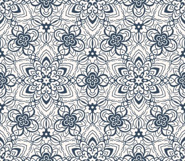 Siyah ve beyaz pürüzsüz desenli Arabesk 'ler eski usul. Vektör illüstrasyonu