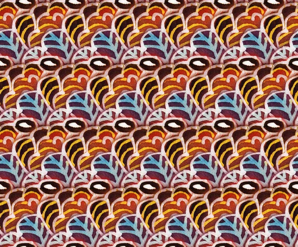 Patrón Batik Intrincado Con Textura Tela Patrón Sin Costuras Ilustración — Foto de Stock